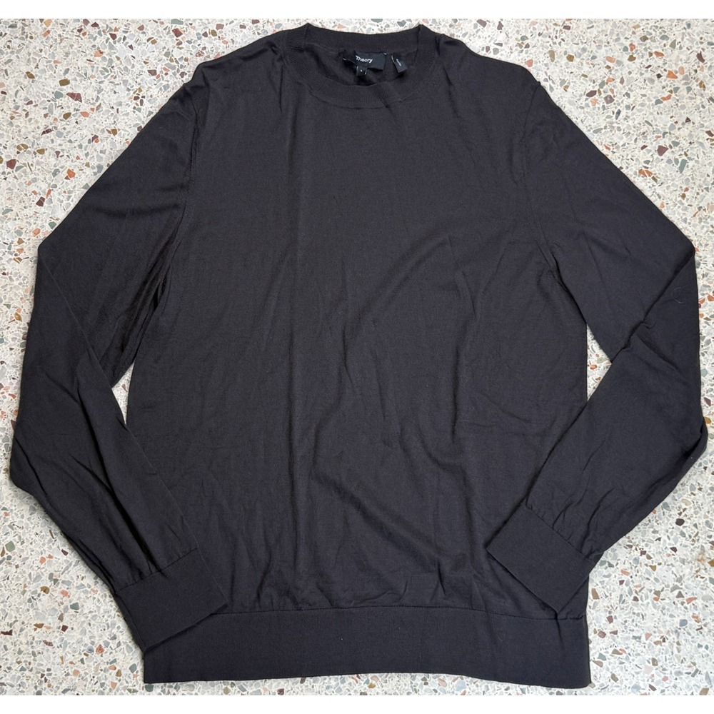 Theory Men's Brown Long Sleeve Crew Neck Sweater Size‎ Large